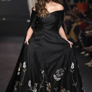 ZAHA - 2PC Kataan Silk Embroidered Frock With Trouser