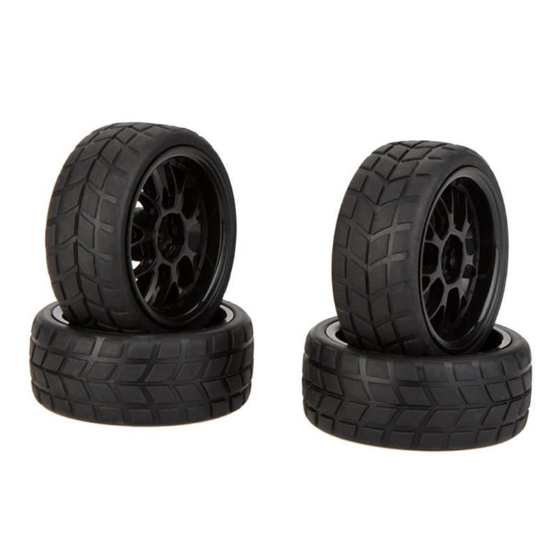 4pcs High Performance 110 Rally Car Rim Wheels and Tires 20101 for Traxxas HSP Tamiya HPI Kyosho RC Car