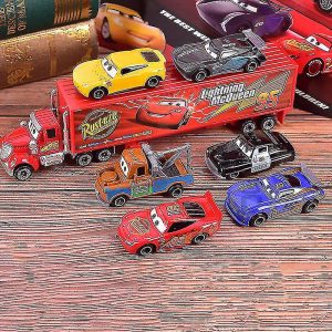 7Pcs Lightning McQueen Jackson Storm Mack Uncle Truck Diecast Metal Car Model