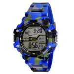 Rubber Strap Digital Wrist Watch For Boys - Blue