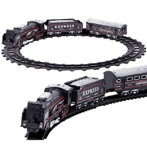 Black Battery Operated Train Toy with Head Light Black