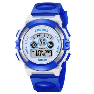 Coobos Children'S Luminous Watch Student Electronic Watches Fashion Rubber Strap Waterproof Kids Cute Wristwatches For Children