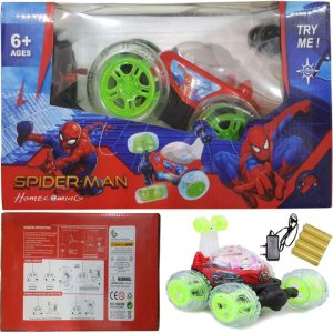 RC Running and Lighting Car For Children with Rotating Wheels