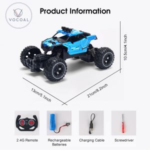 Vocoal RC Vehicles 2.4G Remote Control Car Toy Rotary Climbing Vehicle High Speed Off-Road Racing Car Toys Chargeable Monster Truck Toy for Boys Kids Gift