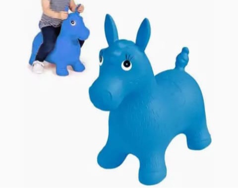 Baby Jumping Animal Hopper - Inflatable Jumping Horse (Large Size) With Music