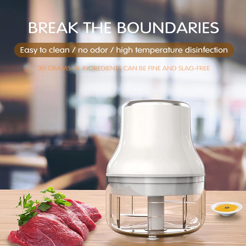 100250ml Rechargeable USB Electric Chopper Meat Grinder Shredder Salad Maker Garlic Onion Slicer Cutter Mixer - Image 3