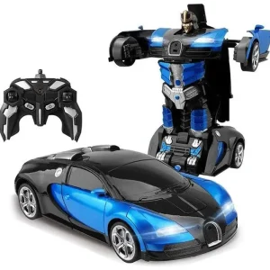 Kids Toy Transformer Rc Robot Car- Red