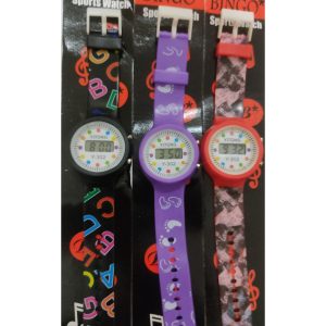 Kids Watches Girl Watches Ages 3-12 Sports Waterproof 3D Cute Cartoon Digital 3 Color (Black, Red, purple) Lights Wrist Watch for Kids