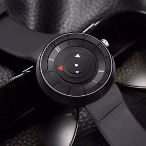 badgeStylish Disk Silicone Straps Black Quartz Watch For Boys & Girls - Sport Quartz Watch For Kids