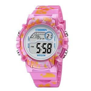 Coobos Children'S Luminous Watch Student Electronic Watches Fashion Rubber Strap Waterproof Kids Cute Wristwatches For Children
