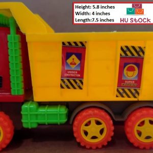 Friction Powered Dumper Truck - Construction Loader Truck with Jack - Toy for Kids & Boys