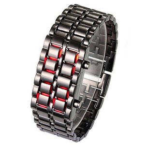 New Led Digital Alloy Bracelet Chain Wrist Watch For Men