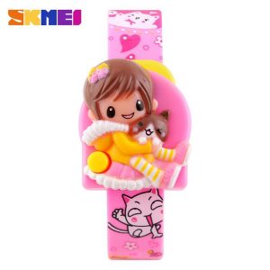 SKMEI Fashion Girls Cartoon Creative Students Children Digital Lovely Watch For Kids 1240