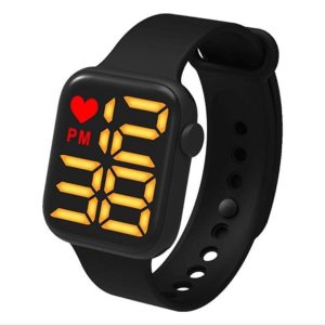 Waterproof Smart watch for unisex boys and girls led square watch 2022
