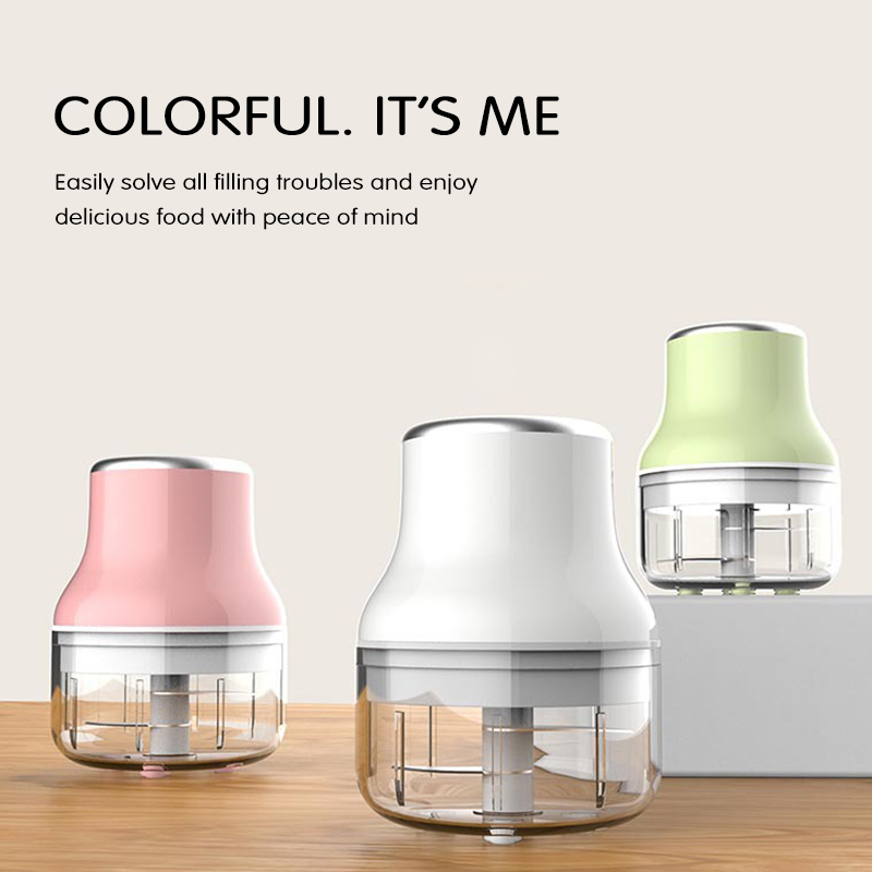100250ml Rechargeable USB Electric Chopper Meat Grinder Shredder Salad Maker Garlic Onion Slicer Cutter Mixer - Image 4