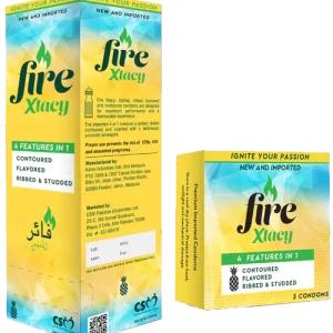 Xtacy Fire Dotted Ribbed Flavoured Condom - 36 Pieces