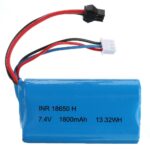 HS 18650 7.4V 1800MAH 10C 2S Lipo Battery JSTSM Plug for 1830118302 1831118312 Rc Car