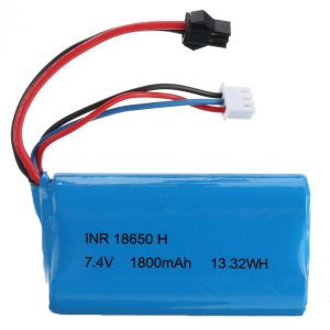 HS 18650 7.4V 1800MAH 10C 2S Lipo Battery JSTSM Plug for 1830118302 1831118312 Rc Car