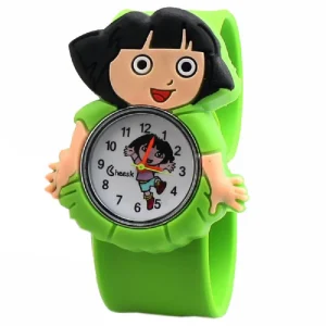 Kids Watch Beautiful Cute Girl Dora Pattern Student Birthday Gift Silicone Watch Cartoon Q Version of Children Pat Table