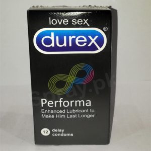 Durex Performa Enhanced Lubricant Delay Condom (Pack of 12 Condom)