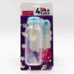 Baby Feeding Feeder with Spoon and Brush - Set - Multi Color-120ML