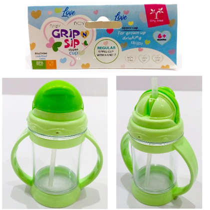 Baby Training Cup Learning Sippy Cup Sippy Training Mug Baby Feeding Cup Baby Water Sipper Feeder with Handles-Al Mustafa Traders