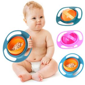 Universal Gyro Bowl Practical Design Baby Bowl Children Rotary Balance Novelty Gyro Umbrella 360 Rotate Spill-Proof Solid Feeding Dishes
