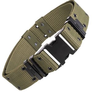 Black Uniform Web Belt - Khaki