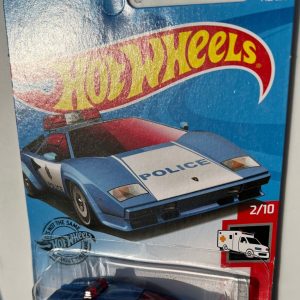 HOT WHEELS LAMBORGHINI COUNTACH POLICE CAR (2021 2022 DIE CAST CAR VEHICLE)