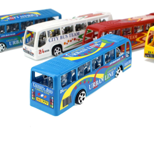 Pack of 4 Pcs - Pull Back Mini Bus Toys Set For Kids and Boys - PullBack Vehicle