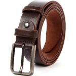 100% Genuine Cow Leather Textured Belt for Men