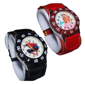 Pair of 2 - Cartoon Magic Strap Watch For Kids (Boys & Girls)