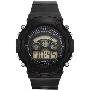 Multiple Colors Light Digital Watch - Black & Multicolor dial