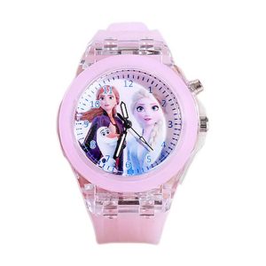 Pink Princess Children's Luminous Watch Flashing Lights At Night Girls Watch