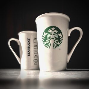 White Coffee Mug with Starbucks logo 450 ML