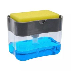 Soap Pump Dispenser And Sponge Holder For Kitchen Sink Dish Washing Soap Dispenser