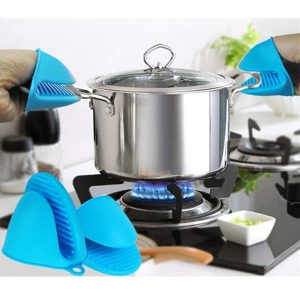 Silicone Hand Clip Pot Holder Heat Resistant Oven Mitts, Cooking Pinch Grips Gloves Convenient Pot Holder Kitchen