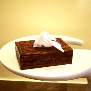 Wooden tissue box holder - Wooden tissue box - old radio style Wooden tissue box cover