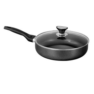 Sonex Classic Fry Pan With Glass Lid - Non Stick Coating - Black
