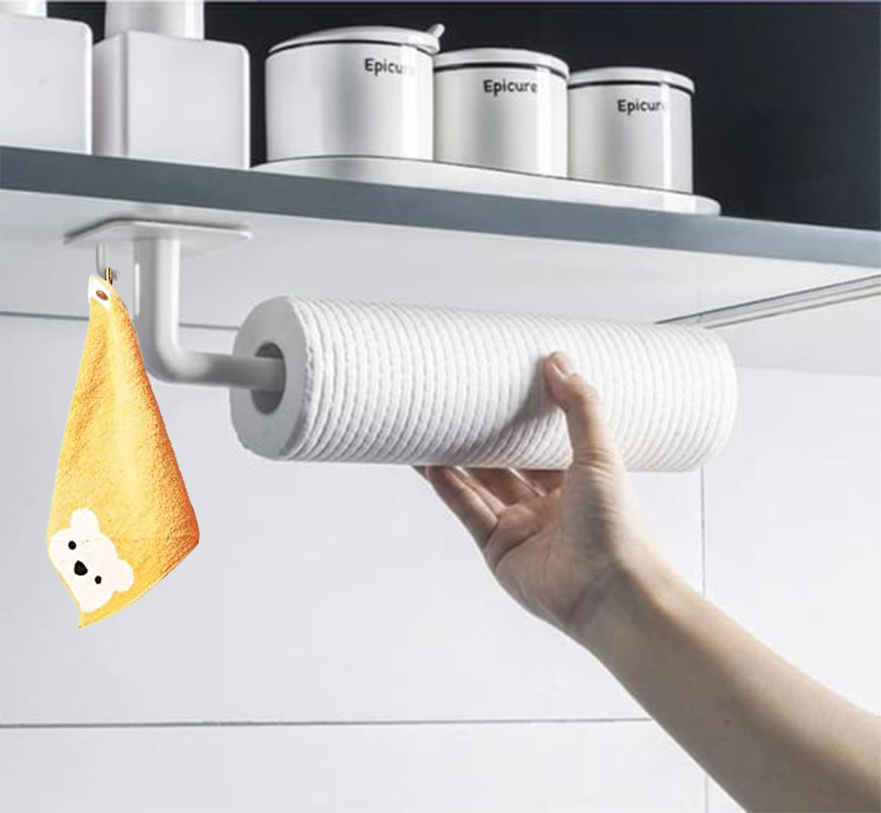 Upright Wooden Kitchen Roll Holder Free