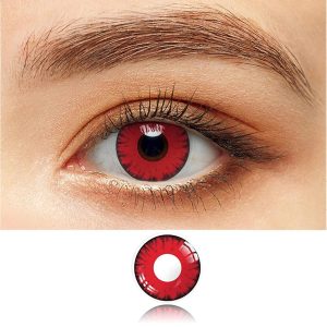 Eyes Contact Lenses, Cosplay Red, Makeup Party,Fashion Show, Party Gift,Shine Red