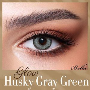 Bella Glow Husky Gray Green  Color Contact Lenses  Quarterly Lenses  Plain & Power ±0.00 to -8.00  Bella Contact Lenses