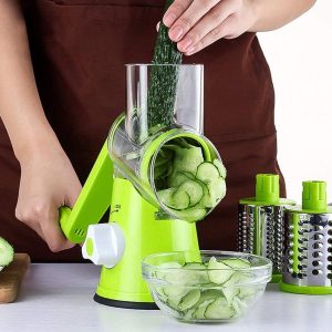 Stainless Steel Manual Vegetable Cutter Slicer Round Slicer Potato Cheese Chopper Blades