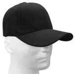 Trendy Men Caps made of Cotton with Adjustable Buckle Adults Caps for Sunlight Protection Hats in Black and Blue