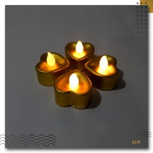 ed Candle Light Color With Golden Light OnOff Button (Pack of 4 Pcs)