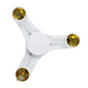 3 in 1 E27 Heads Lamp Bulb Holder Light Base LED Converter Adapter Socket Splitter