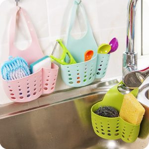 New High Quality Kitchen dishwashing cloth sponge storage bag sink soap holder portable home hanging drain bag tool storage basket