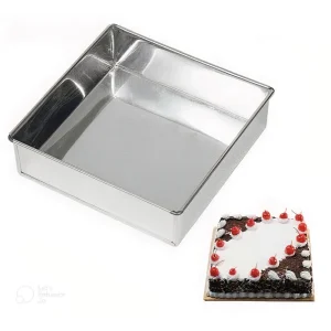 Square Cake Baking Mold Silver 6 X 6 Inch