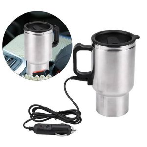 Car auto Stainless Steel 12V Car Auto Adapter HEATED Travel MUG Thermos Heating Cup