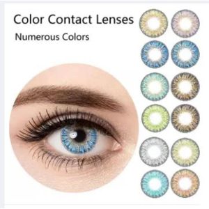 Makeup Contact Lens, Silky Voilet 3-Tone Eyes Color Lenses With Case  Eye lenses for Girls